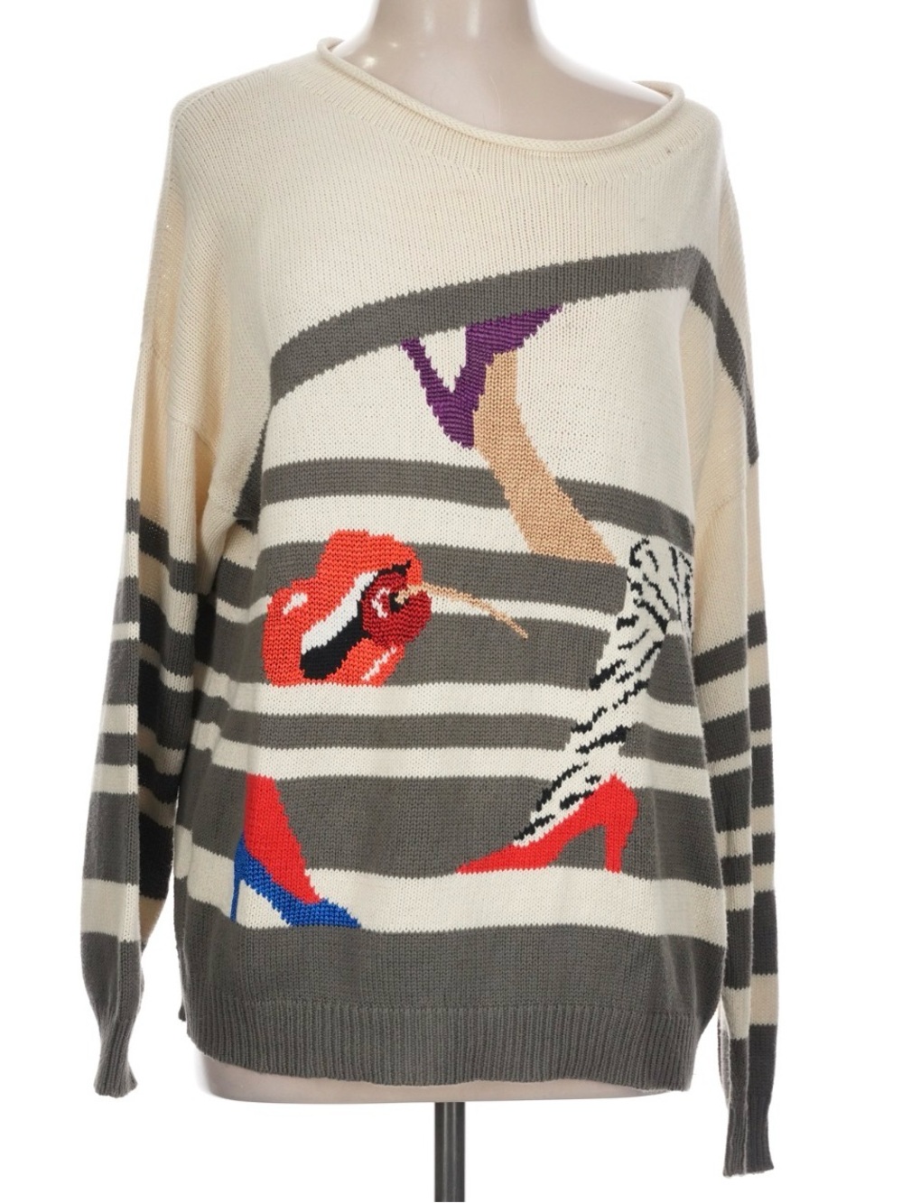 Vintage Krizia Maglia Intarsia Sweater